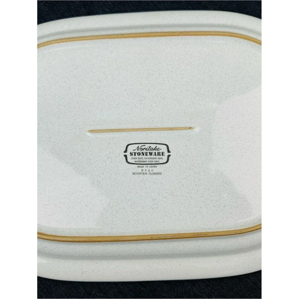 Vintage 1980’s Noritake  Mountain Flowers Oval Serving Platter Stoneware Japan